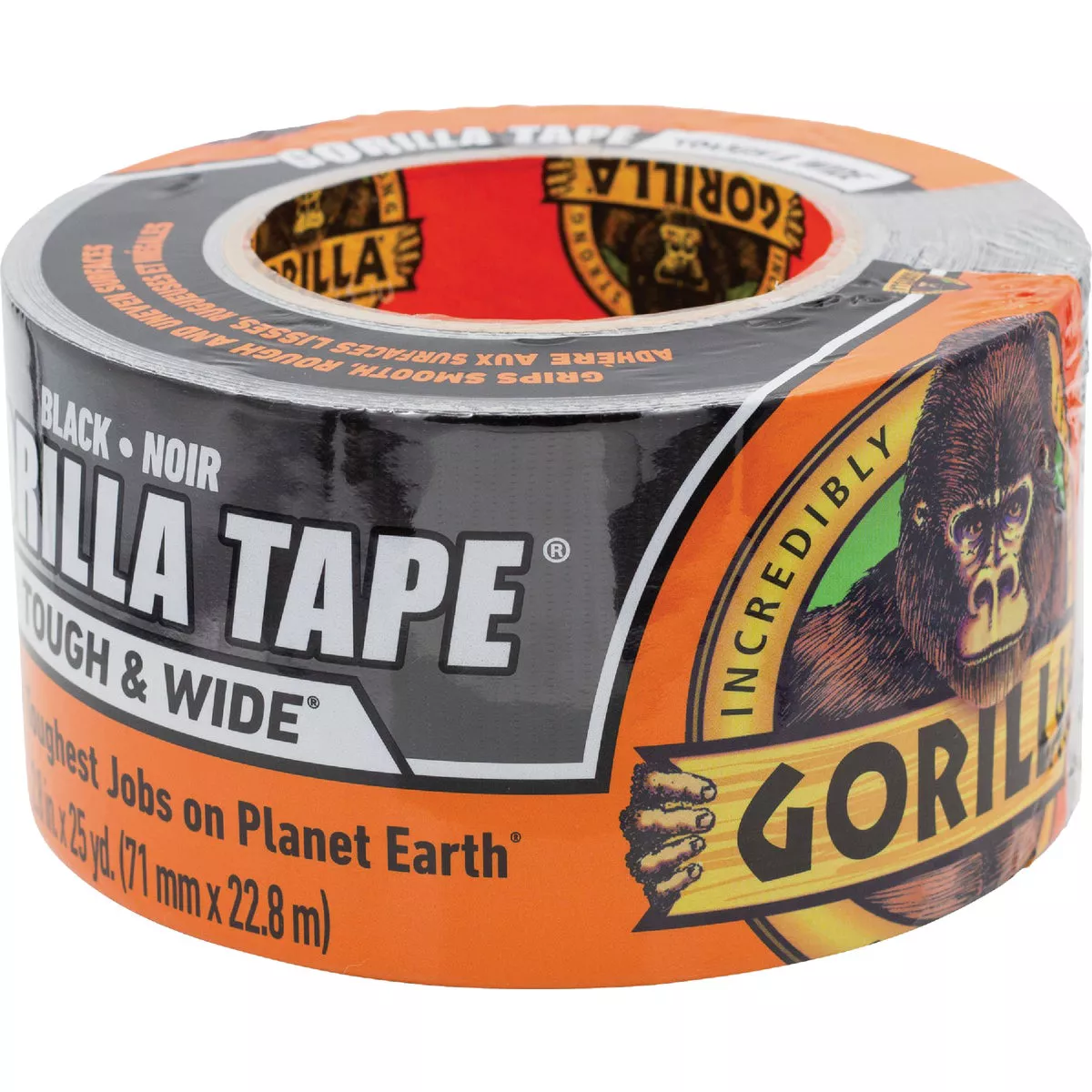 Gorilla 2.88 In. x 25 Yd. Tough & Wide Heavy-Duty Duct Tape, Black - photo 2