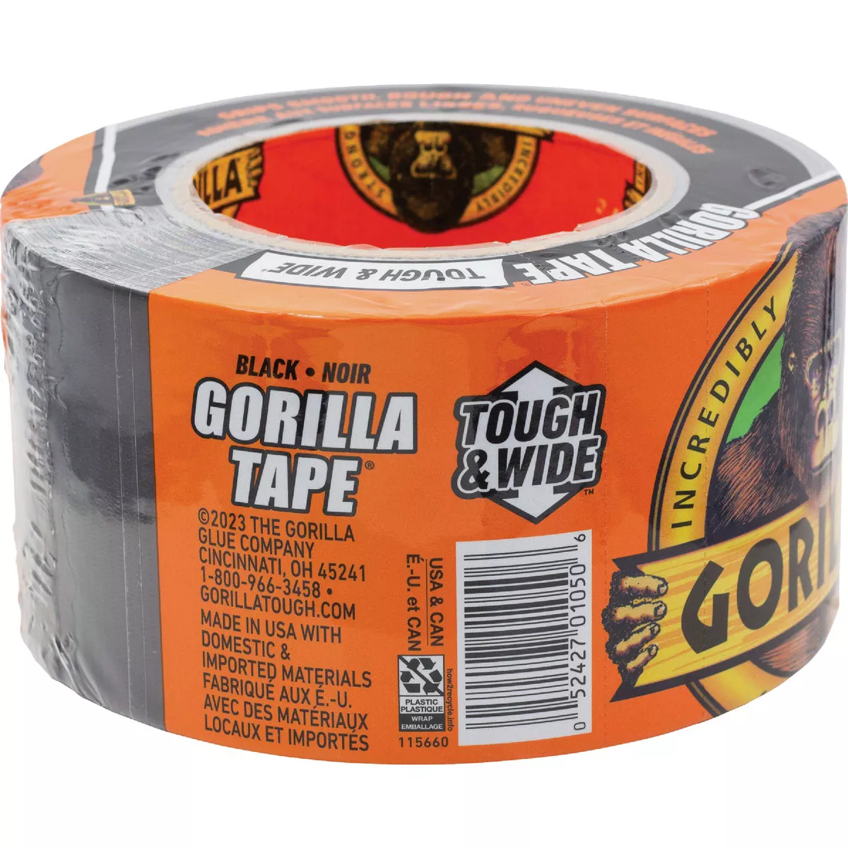 Gorilla 2.88 In. x 25 Yd. Tough & Wide Heavy-Duty Duct Tape, Black - photo 3