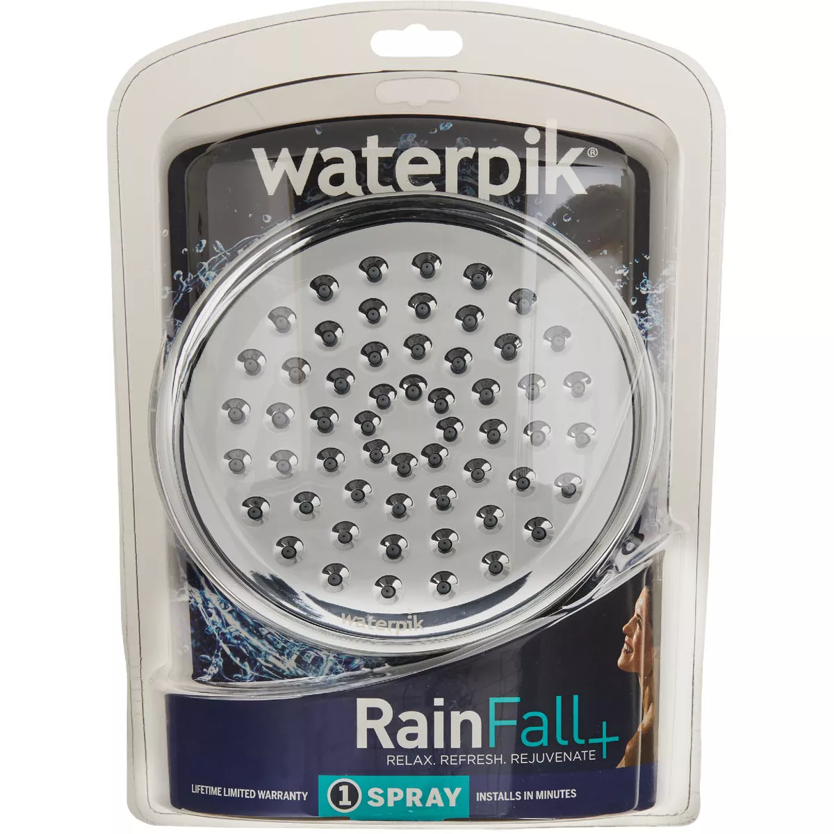 Waterpik RainFall+ Rain Shower 1-Spray 1.8 GPM Fixed Showerhead, Chrome - photo 2