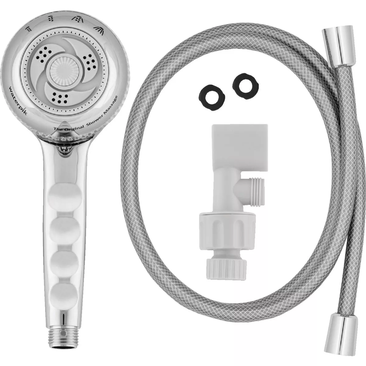 Waterpik PowerSpray+ 4-Spray 1.8 GPM Handheld Shower, Chrome - photo 2