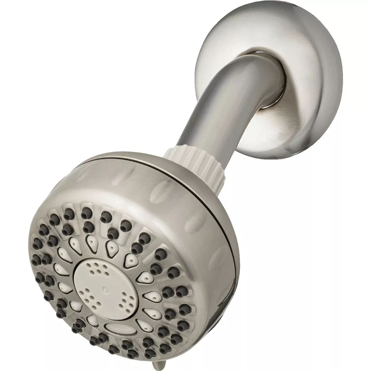 Waterpik PowerSpray+ 5-Spray 1.8 GPM Fixed Showerhead, Brushed Nickel