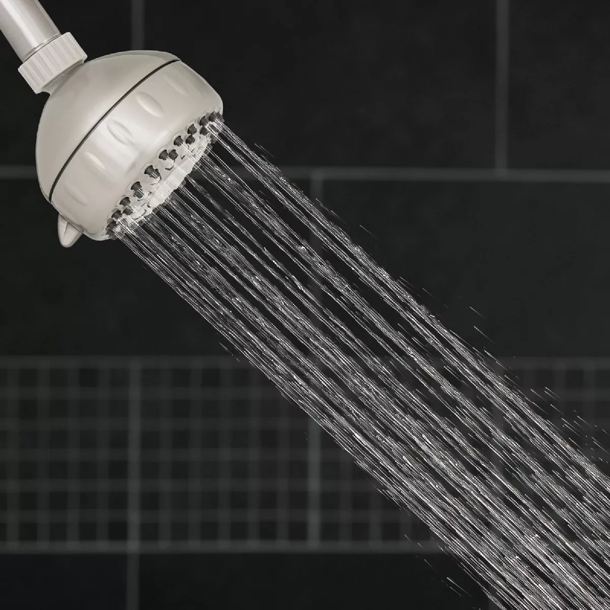 Waterpik PowerSpray+ 5-Spray 1.8 GPM Fixed Showerhead, Brushed Nickel - photo 4