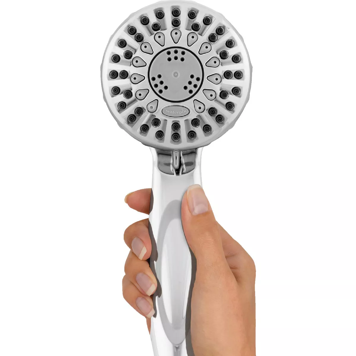 Waterpik PowerSpray+ 5-Spray 1.8 GPM Handheld Shower, Chrome - photo 3