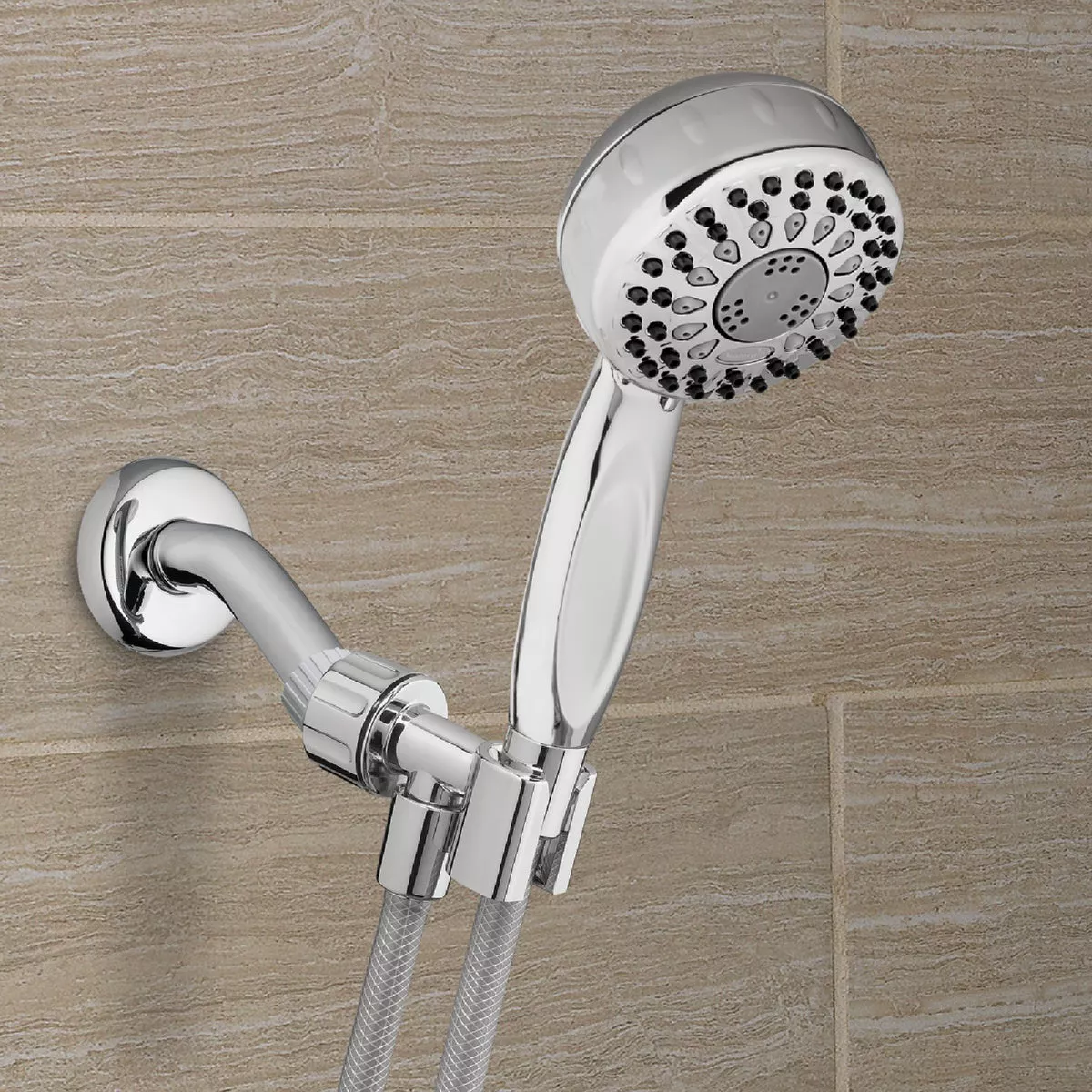 Waterpik PowerSpray+ 5-Spray 1.8 GPM Handheld Shower, Chrome - photo 2