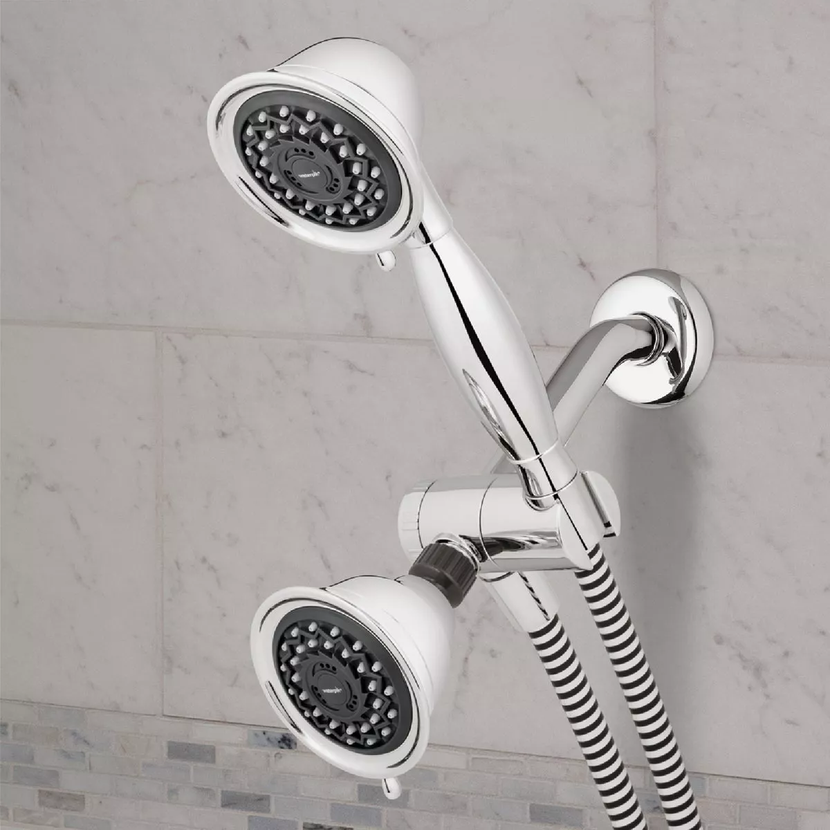 Waterpik PowerSpray+ Dual Shower Head 3-Spray 1.8 GPM Combo Handheld Shower & Showerhead, Chrome - photo 2