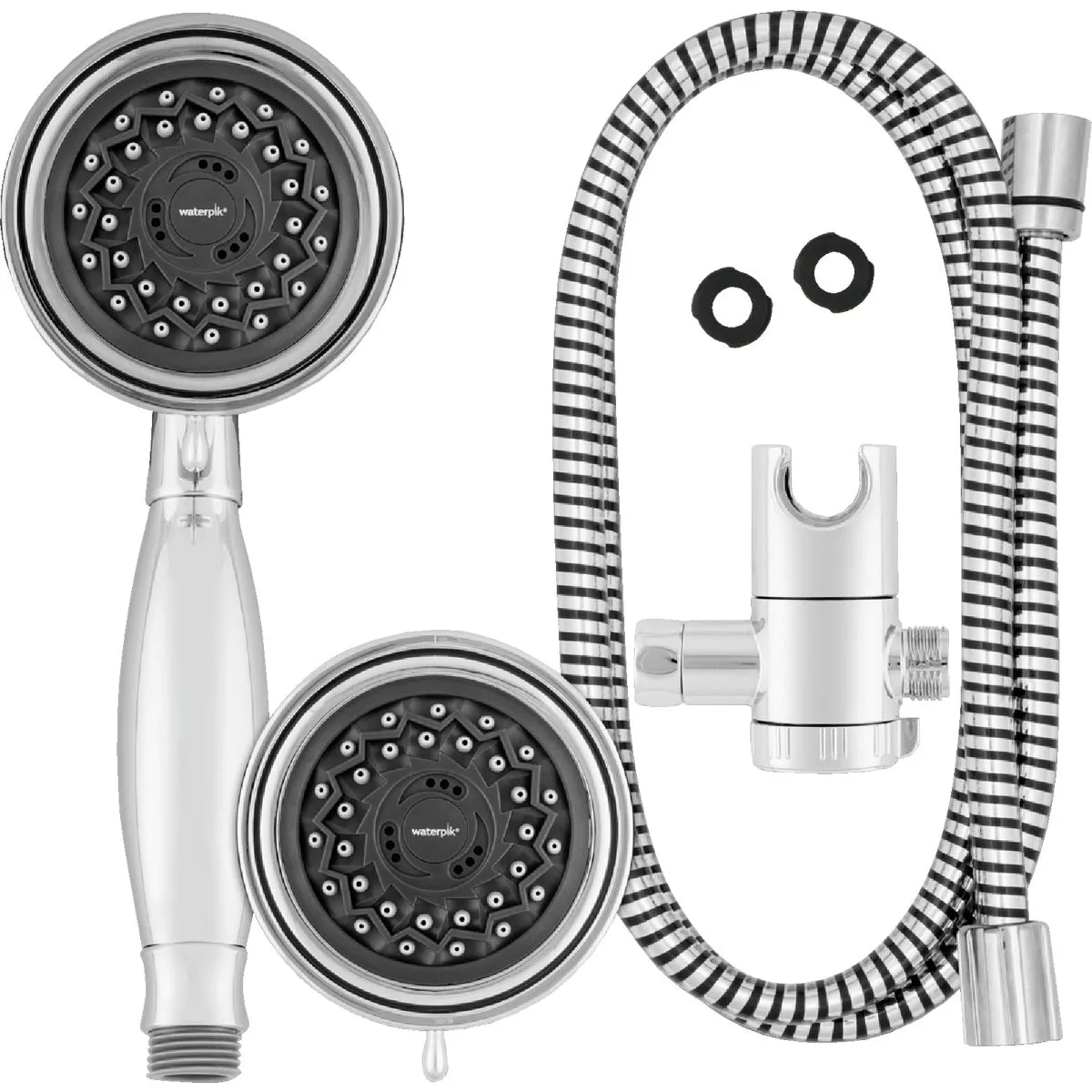 Waterpik PowerSpray+ Dual Shower Head 3-Spray 1.8 GPM Combo Handheld Shower & Showerhead, Chrome - photo 5