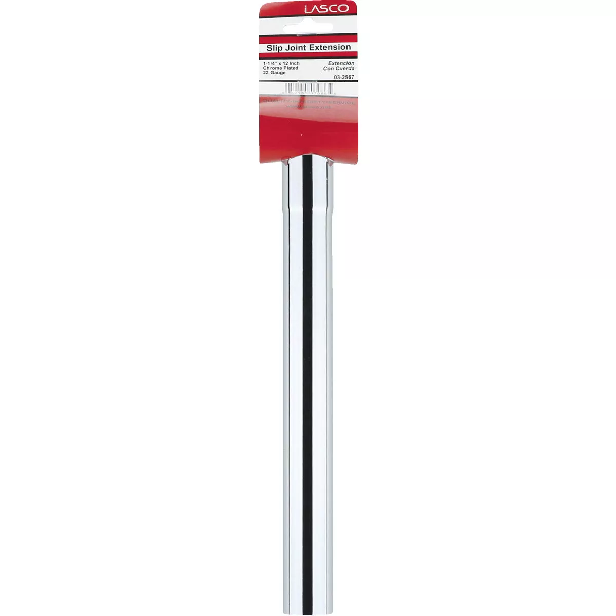 Lasco 1-1/4 In. x 12 In. Chrome Plated Extension Tube - photo 2