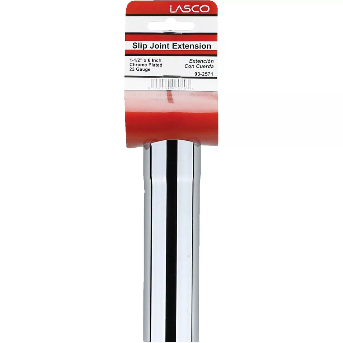 Lasco 1-1/2 In. x 6 In. Chrome Plated Extension Tube - photo 2