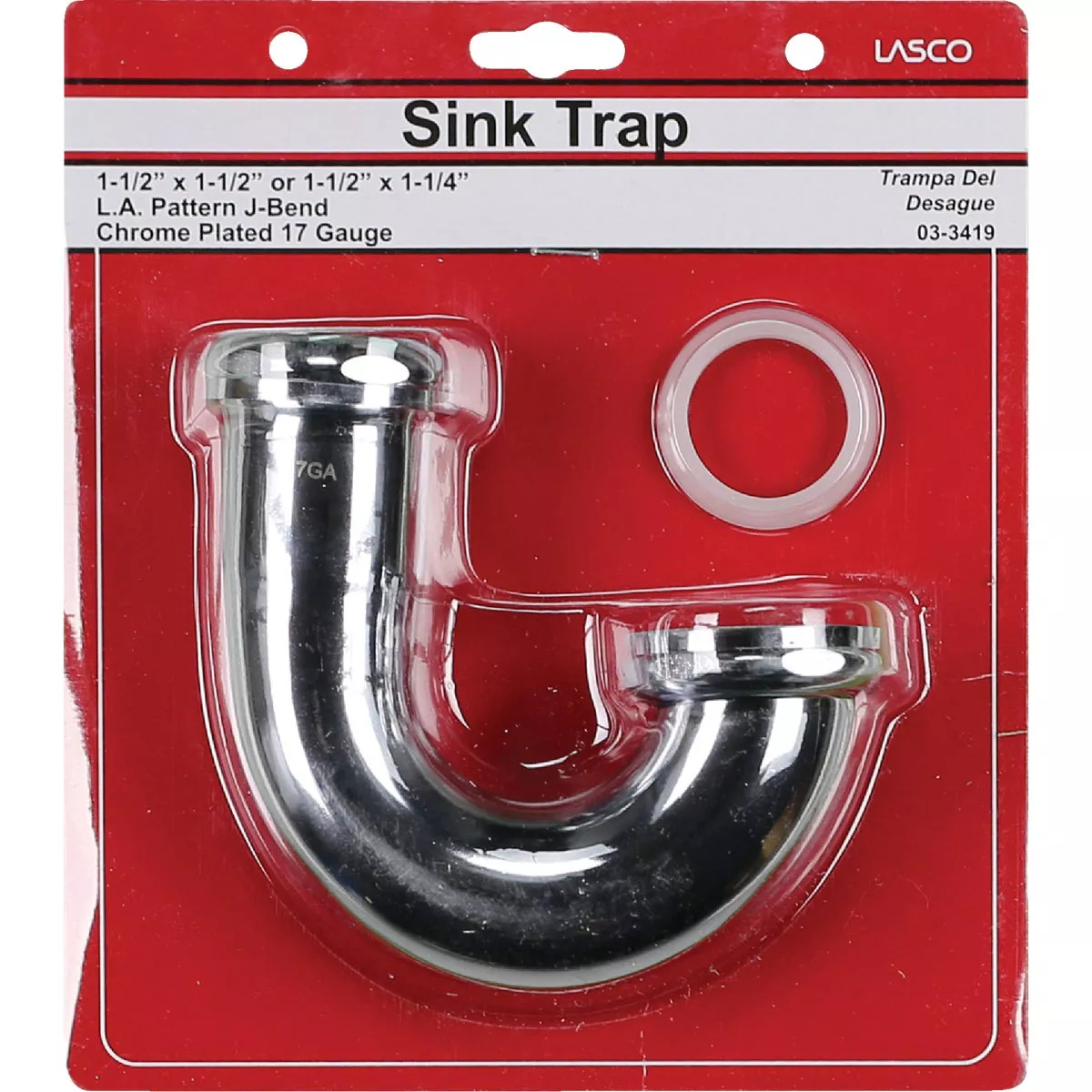 Lasco 1-1/2 In. or 1-1/4 In. Chrome Plated J-Bend - photo 2