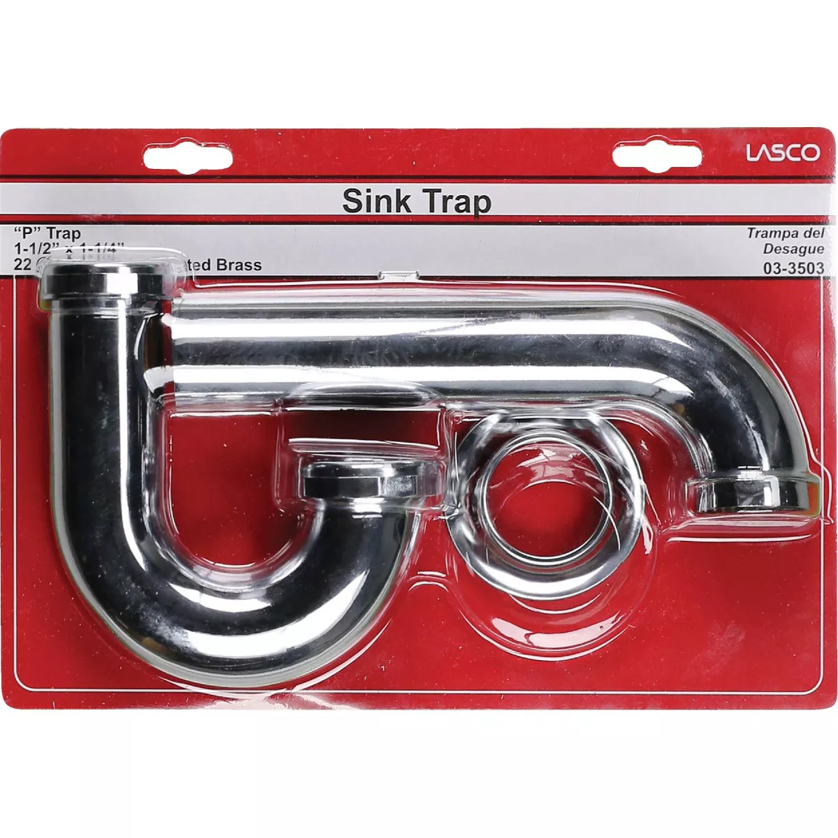 Lasco 1-1/2 In. x 1-1/4 In. Chrome Plated P-Trap - photo 2