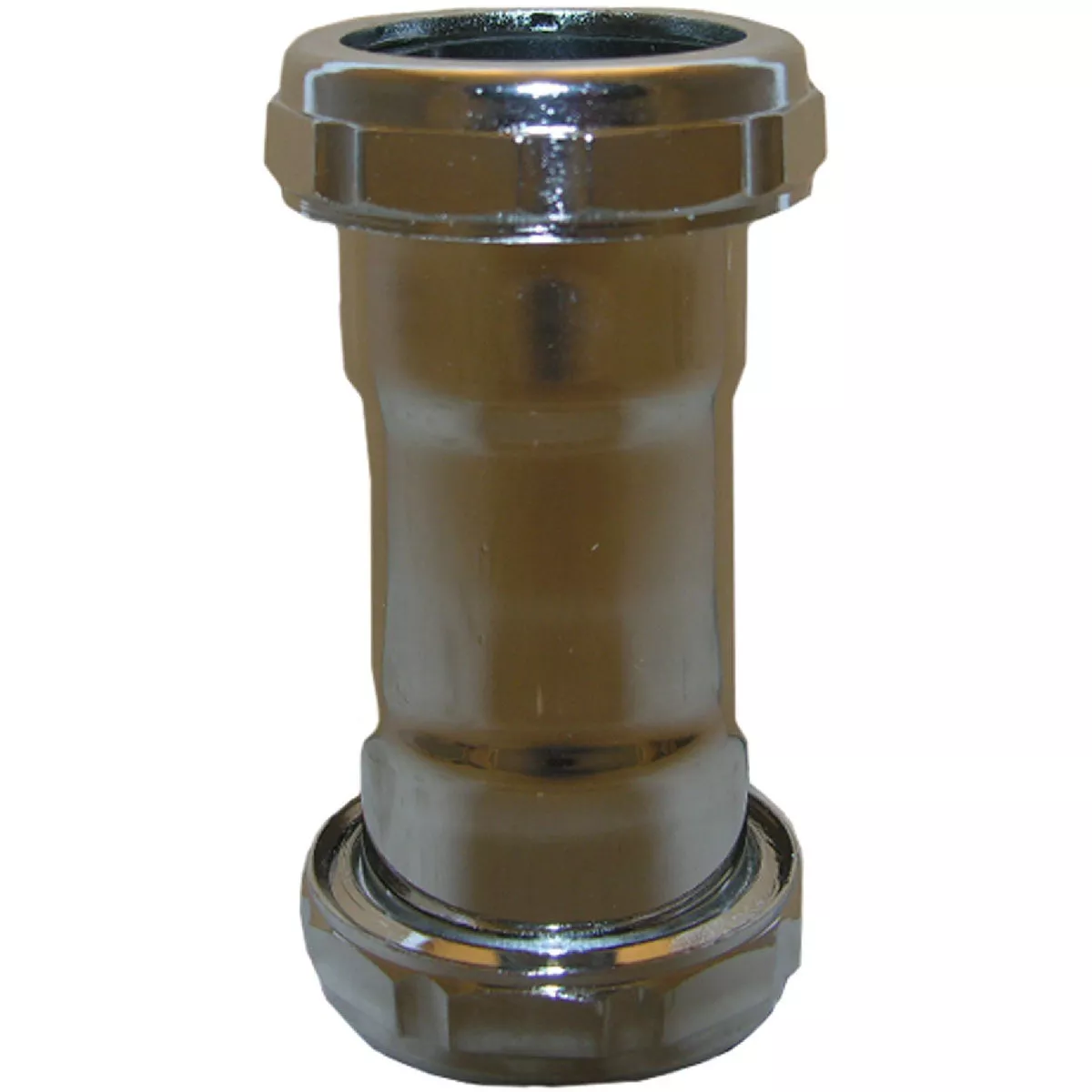 Lasco 1-1/4 In. Chrome-Plated Brass Straight Coupling
