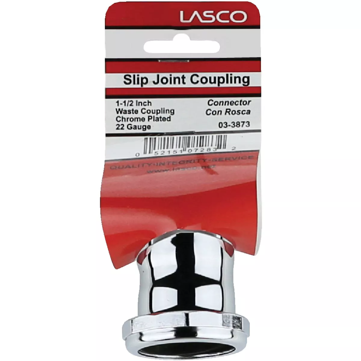 Lasco 1-1/2 In. Chrome-Plated Brass Straight Coupling