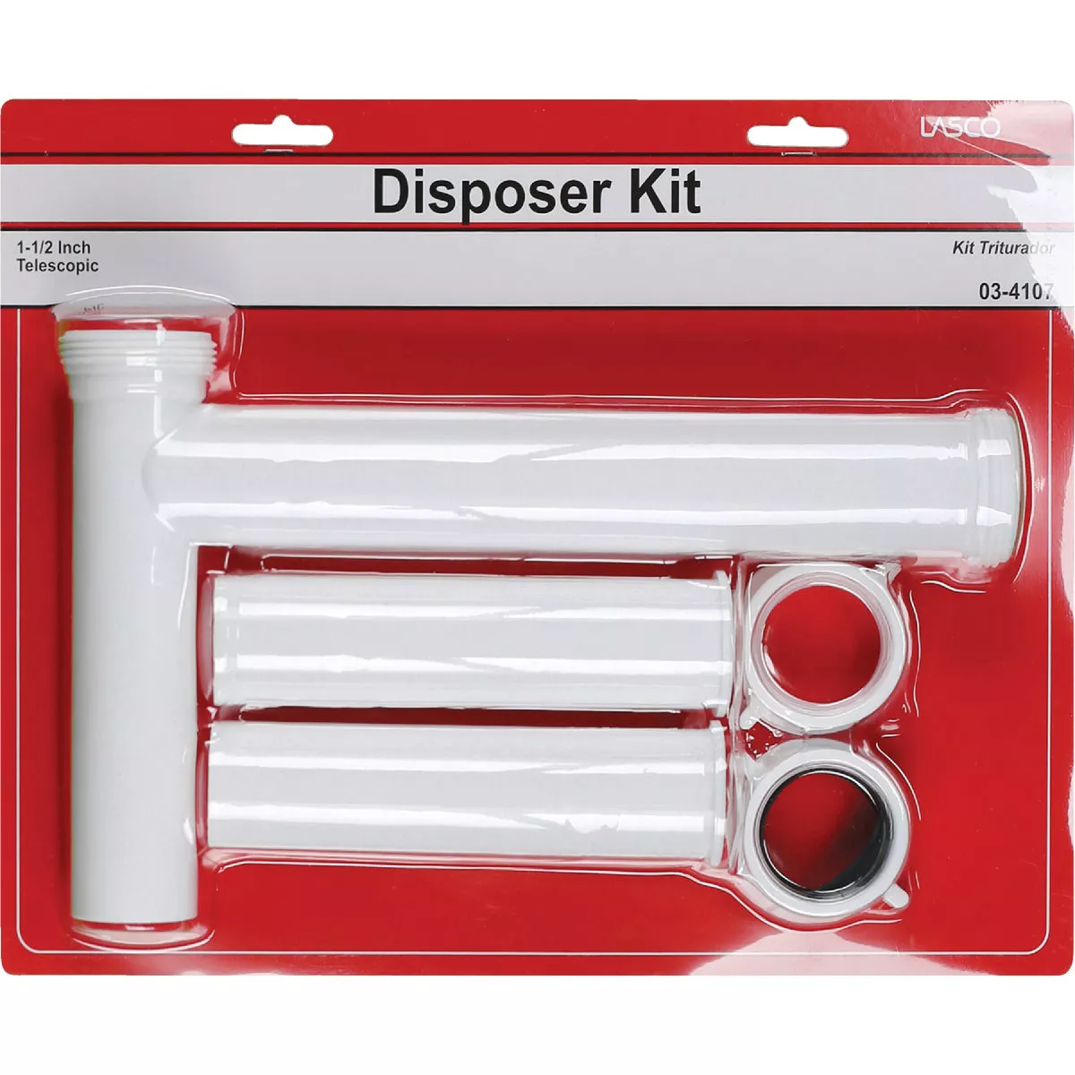 Lasco 1-1/2 In. OD x 16 In. White Plastic Disposer Drain Kit - photo 2