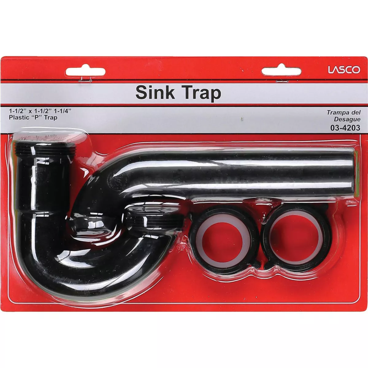 Lasco 1-1/2 In. Black Plastic P-Trap - photo 2