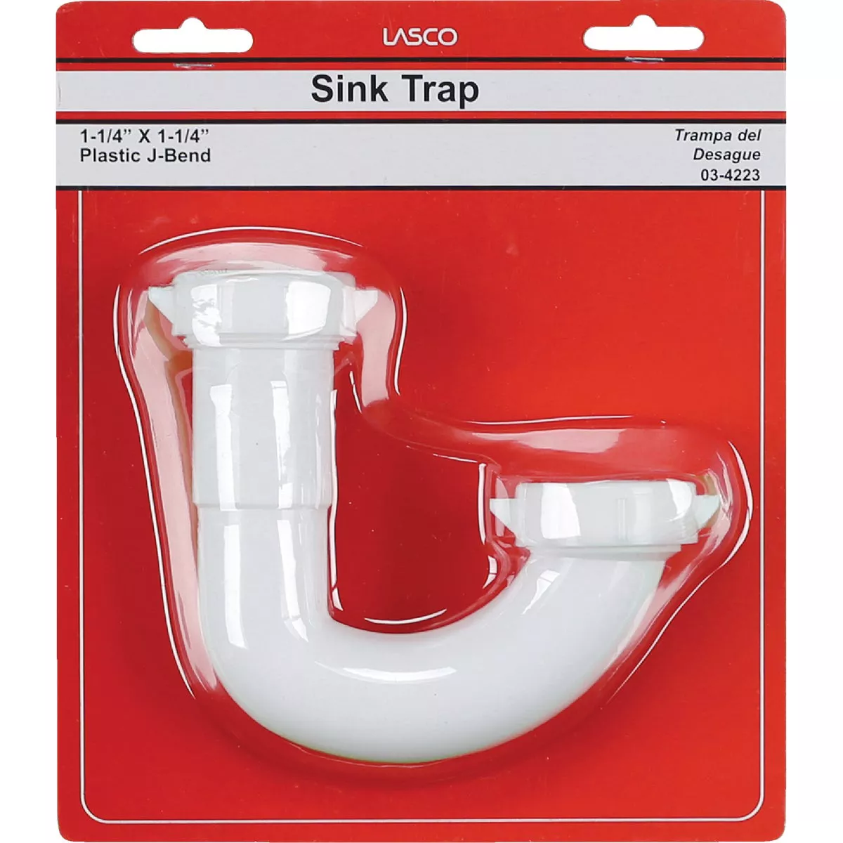 Lasco 1-1/4 In. White Plastic J-Bend - photo 2