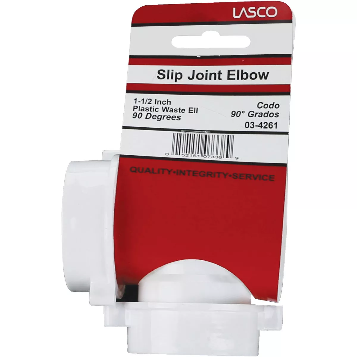Lasco 1-1/2 In. White Plastic Elbow - photo 2