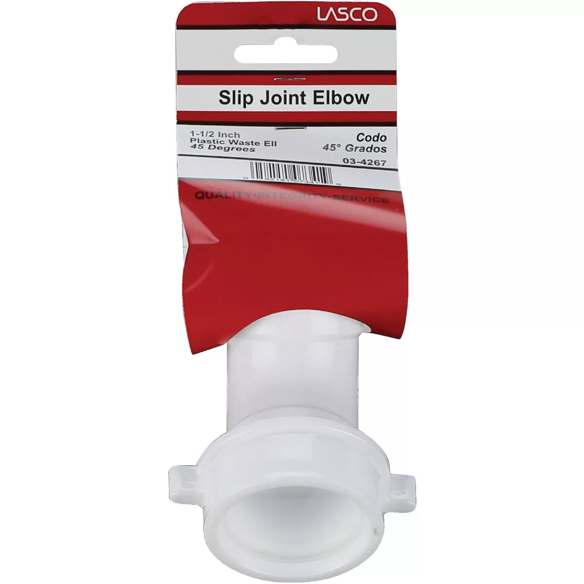 Lasco 1-1/2 In. White Plastic Elbow - photo 2