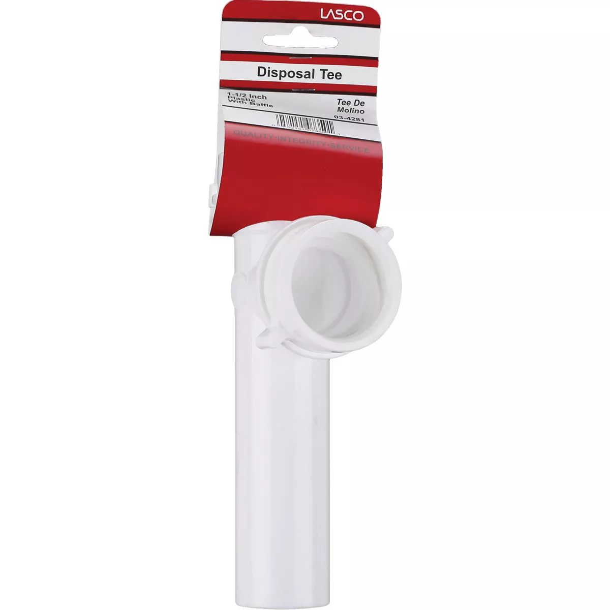 Lasco 1-1/2 In. OD White Plastic End Outlet Tee - photo 2