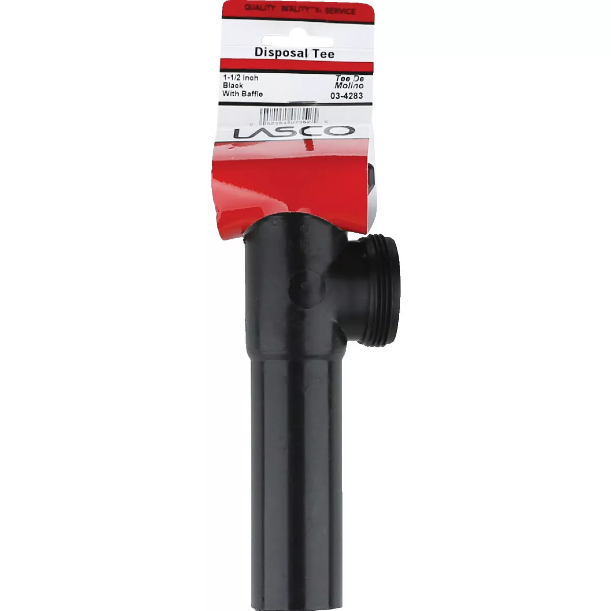 Lasco 1-1/2 In. OD x 7 In. Black Plastic End Outlet Tee - photo 2