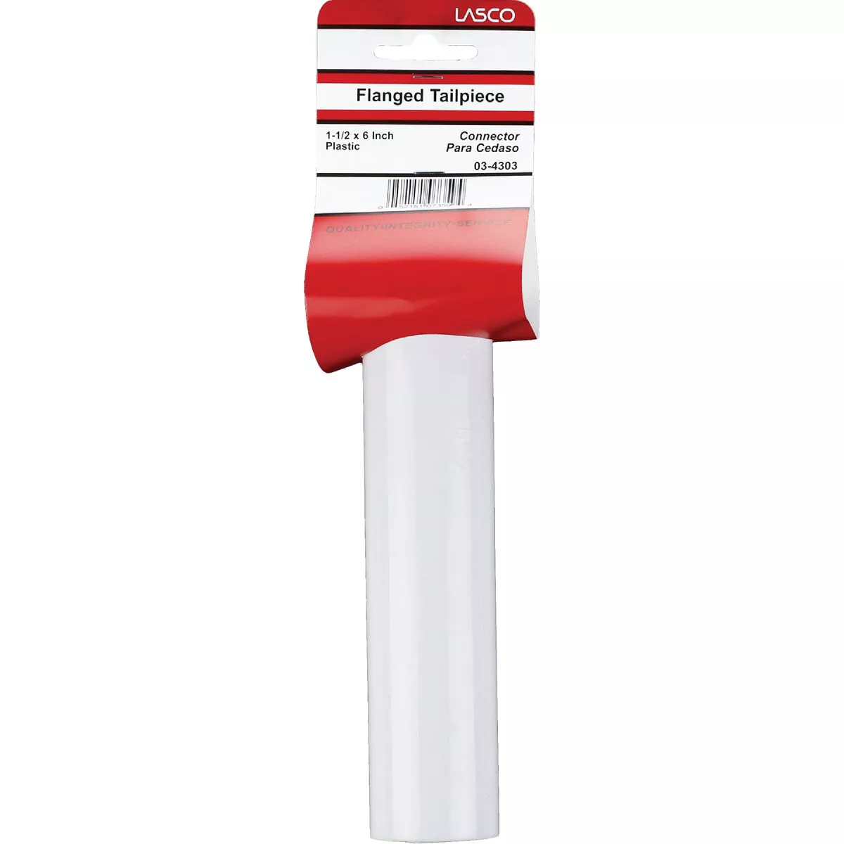 Lasco 1-1/2 In. OD x 6 In. White Plastic Tailpiece - photo 2