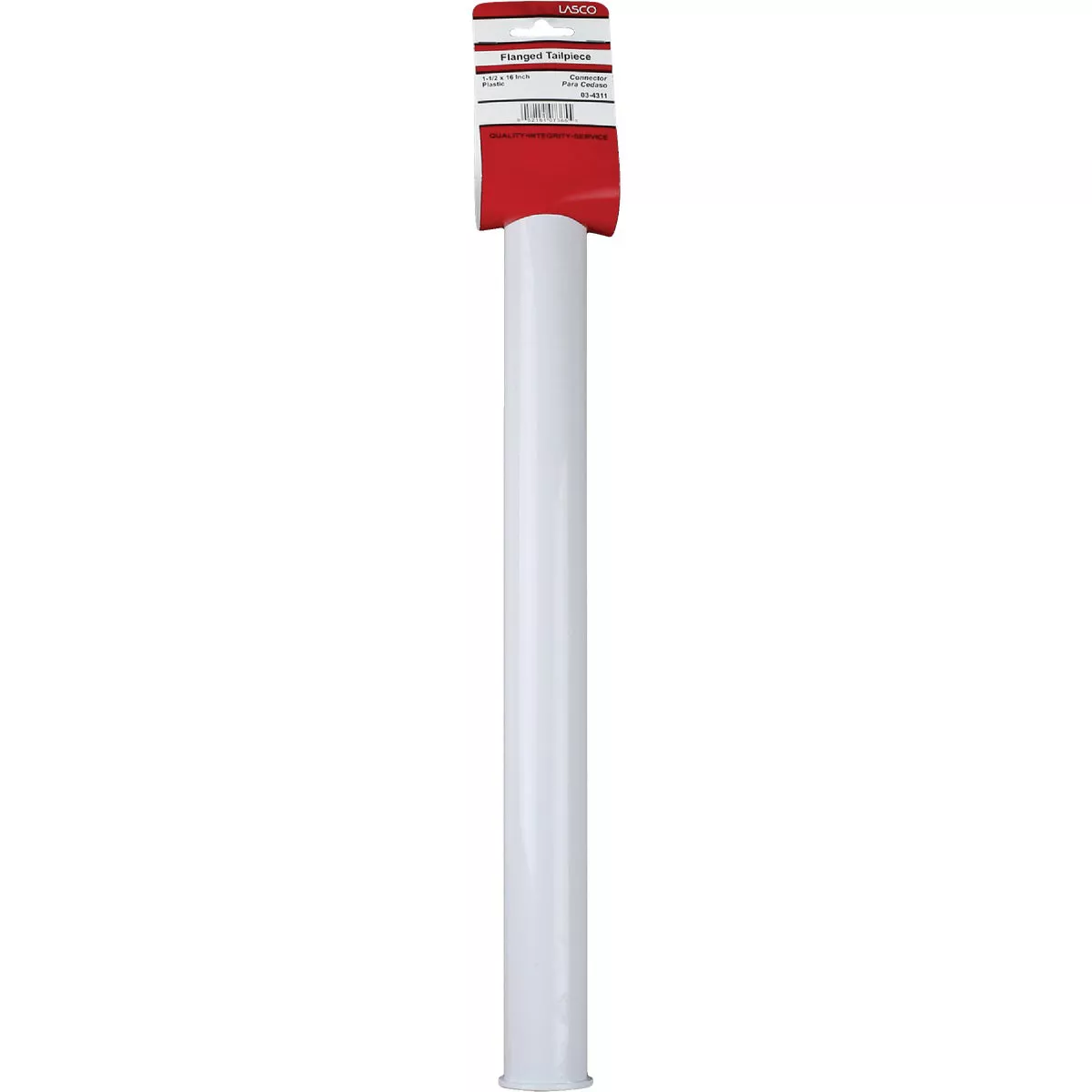 Lasco 1-1/2 In. OD x 16 In. White Plastic Tailpiece - photo 2