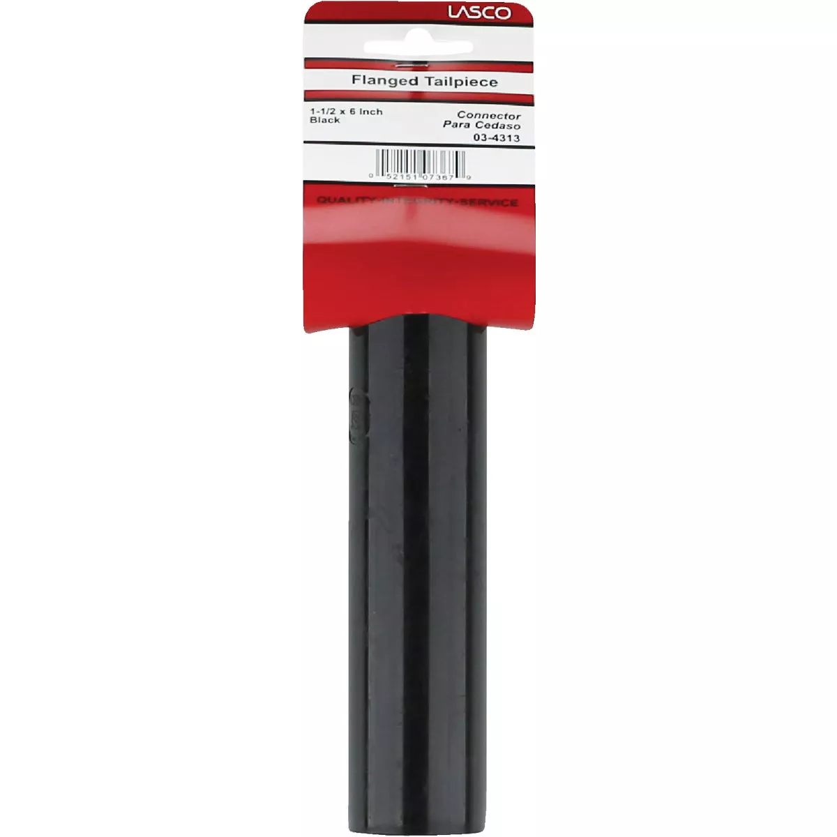 Lasco 1-1/2 In. OD x 6 In. Black Plastic Tailpiece - photo 2