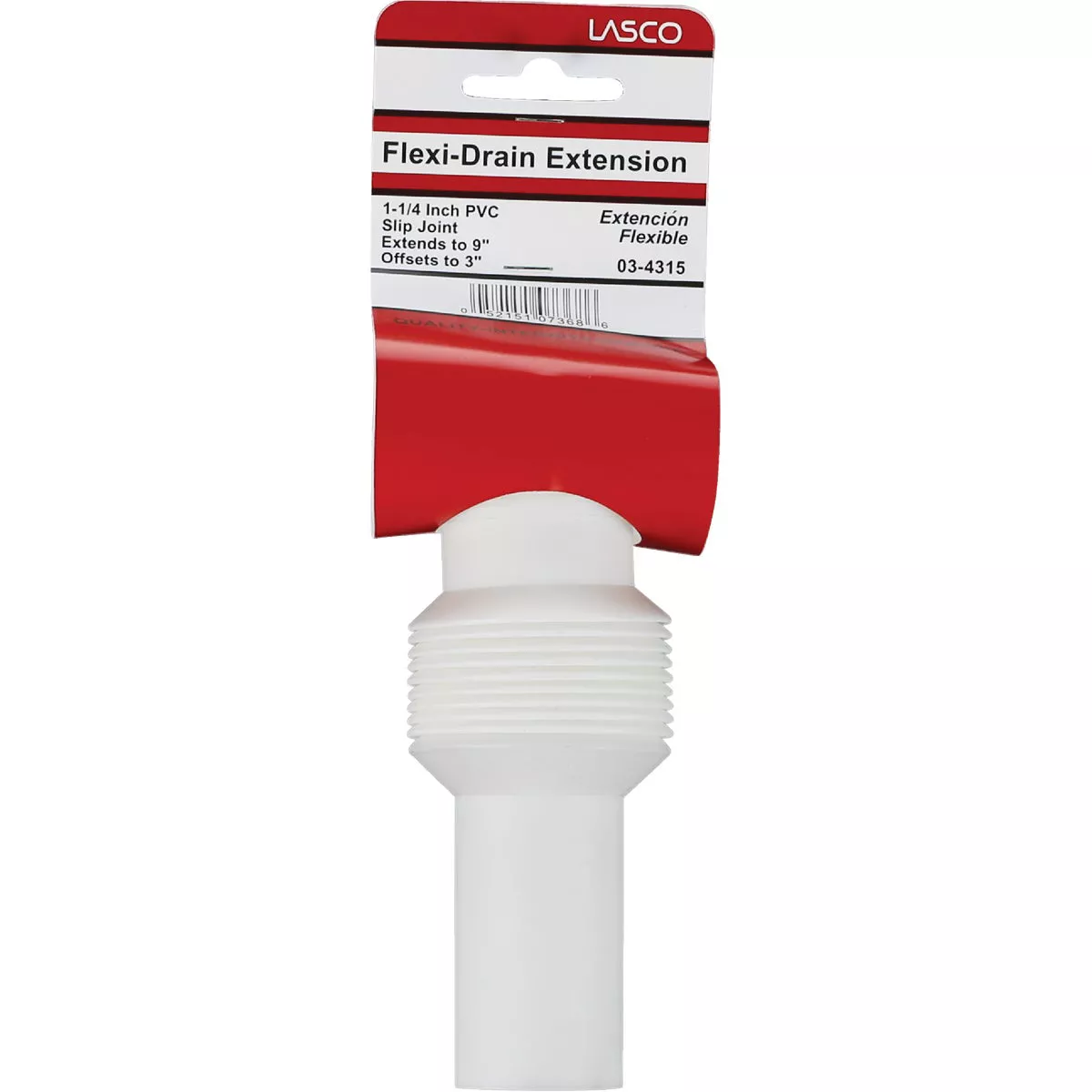 Lasco 1-1/4 In. OD White Plastic Extension Tube - photo 2