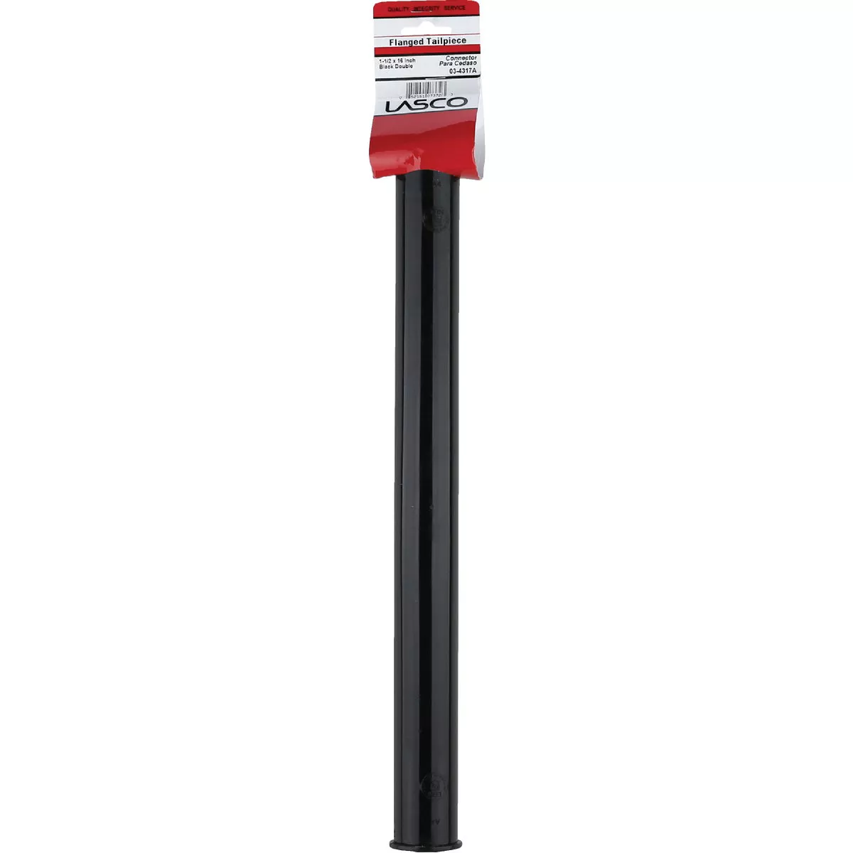 Lasco 1-1/2 In. OD x 16 In. Black Plastic Tailpiece - photo 2