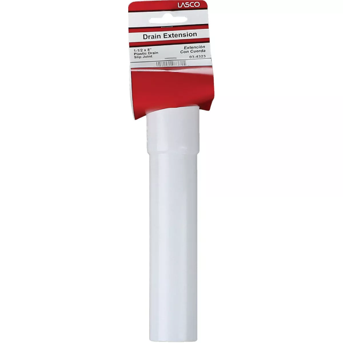 Lasco 1-1/2 In. OD x 8 In. White Plastic Extension Tube - photo 2