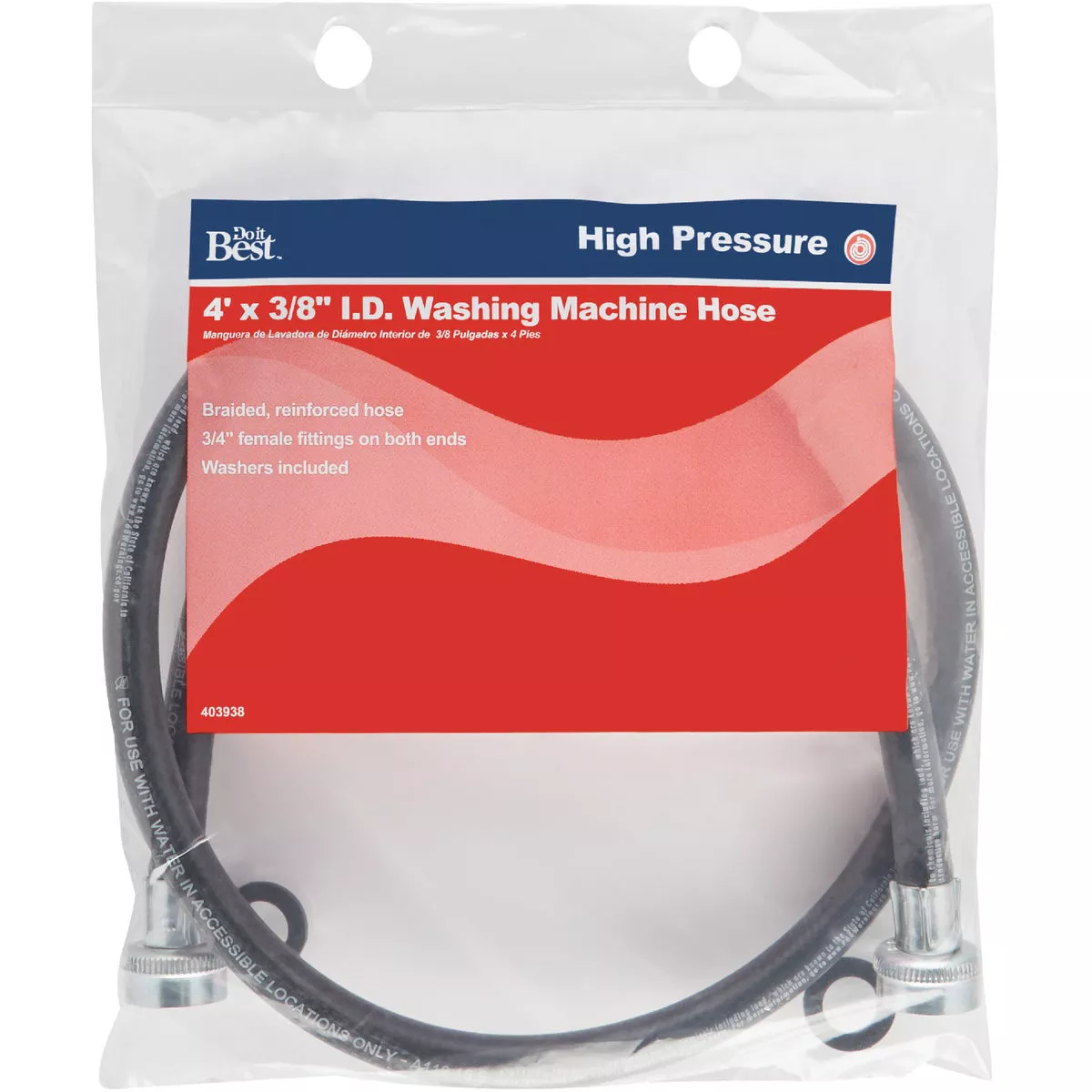 Do it 4 Ft. Reinforced EPDM Rubber Inlet Pressure Hose - photo 2