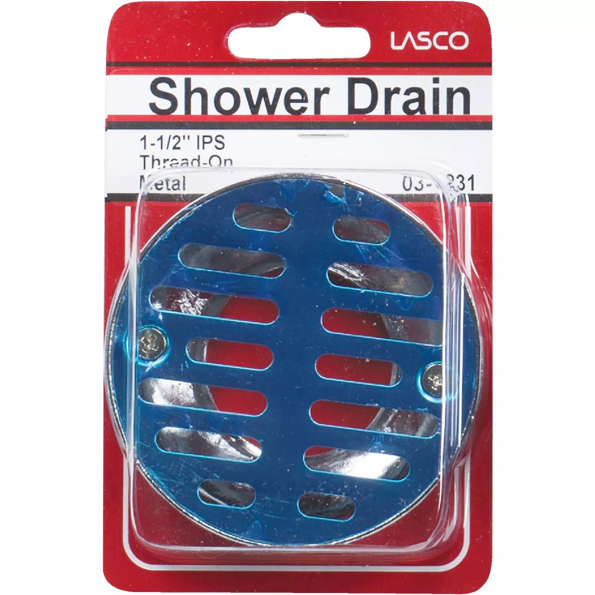 Lasco 3-1/2 In. Chrome Plated Shower Drain Strainer for Tile Installations, 1-1/2 In. FPT Outlet - photo 2