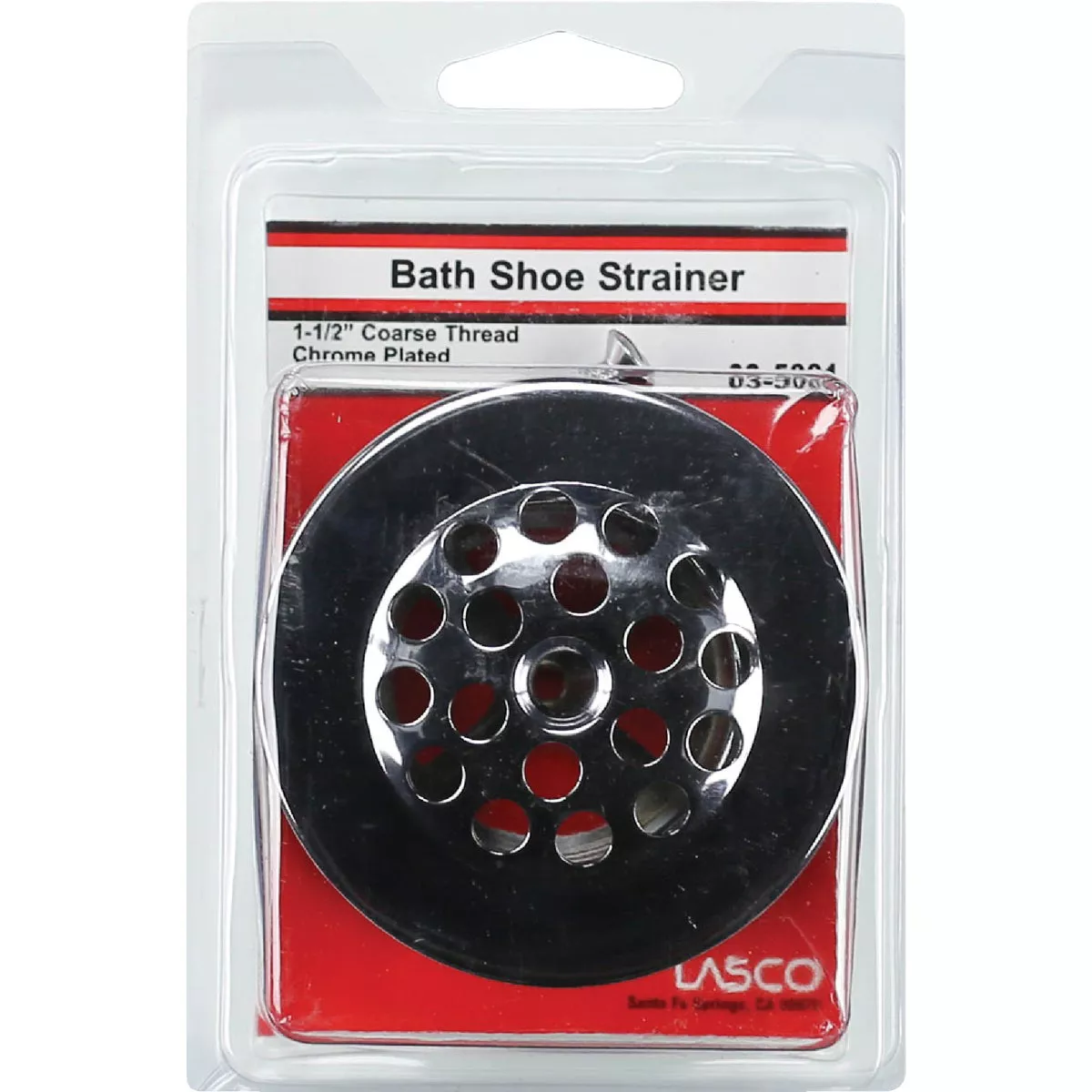 Lasco 1-1/2 In. Coarse Thread Bath Shoe Tub Drain Strainer with Chrome Plated Finish - photo 2