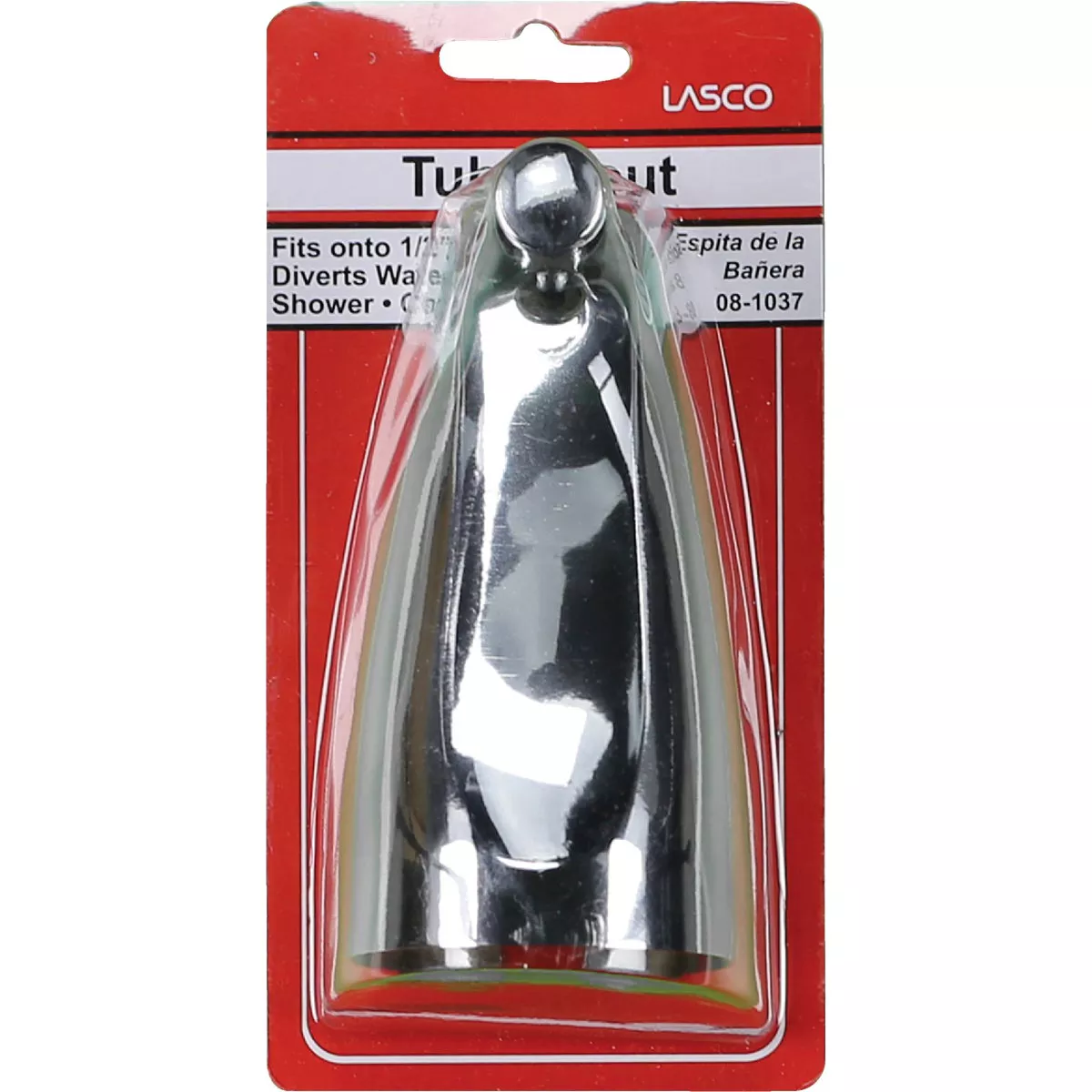Lasco 1/2 In. FPT Chrome Bathtub Spout with Diverter - photo 2