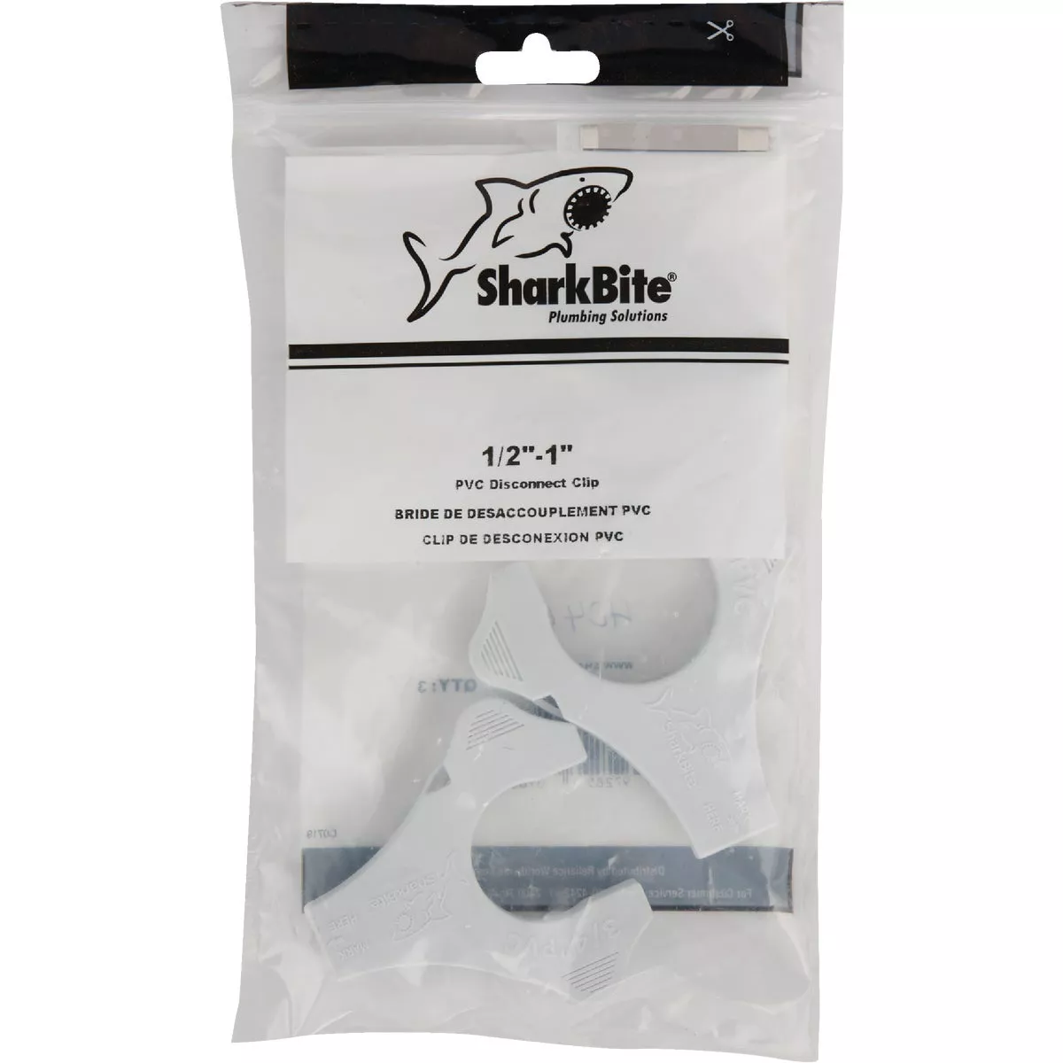 SharkBite 1/2 In., 3/4 In. and 1 In. IPS, PVC Disconnect Clip (3-Pack)