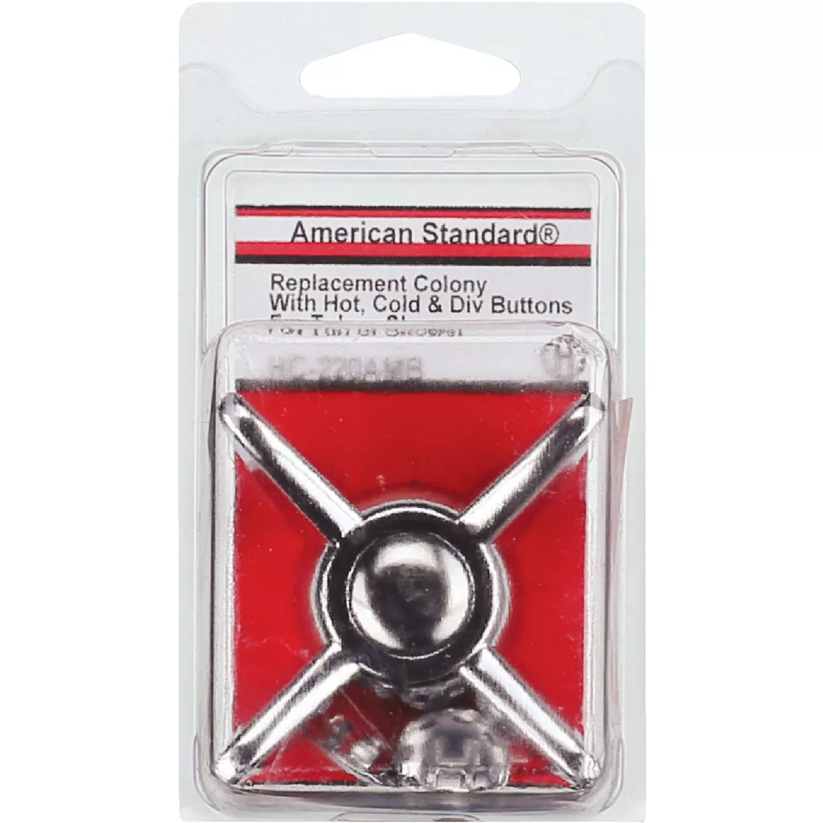 Lasco American Standard Colony, Diverter Hot & Cold Buttons Chrome Tub & Shower Handle Kit - photo 2