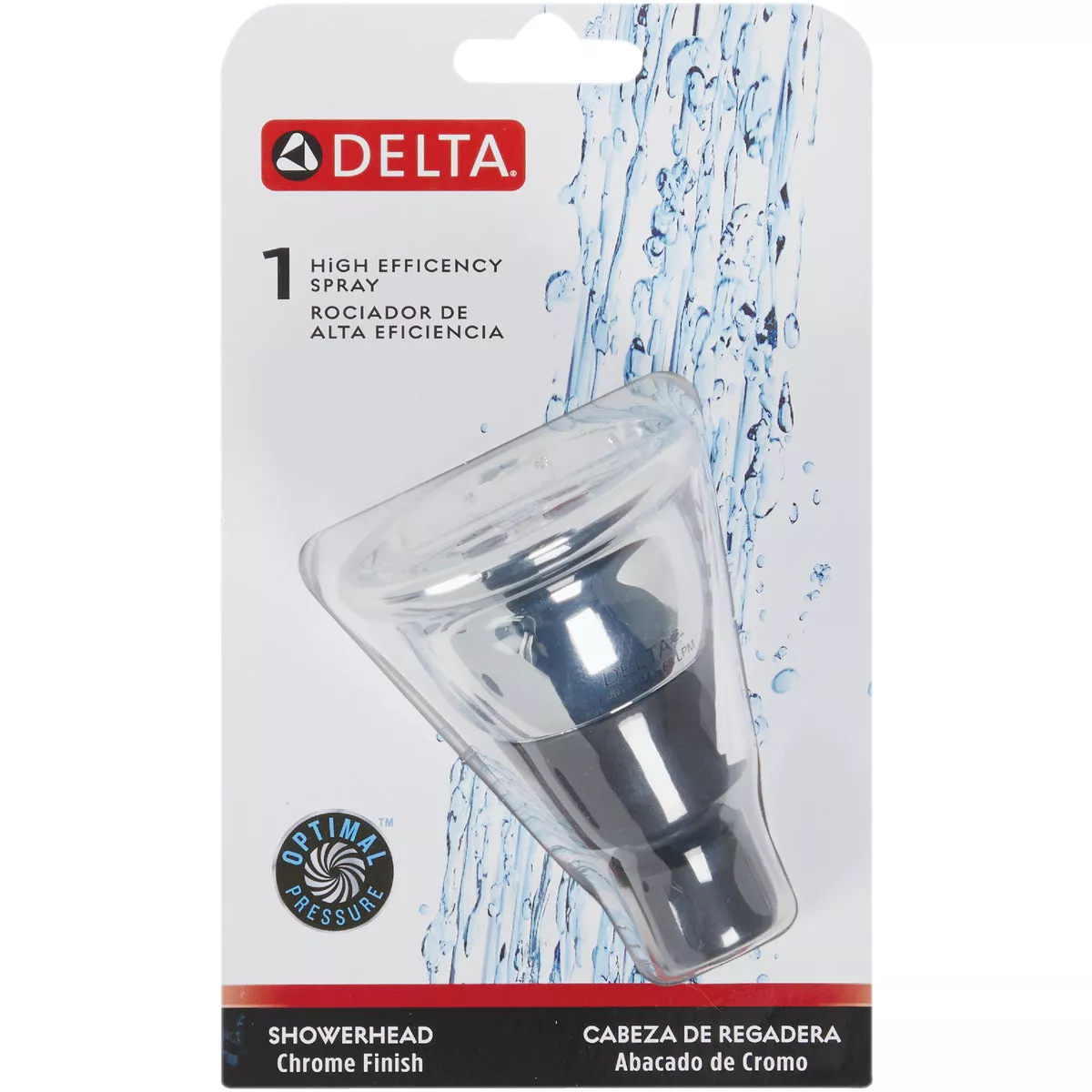 Delta 1-Spray 1.5 GPM Water Amplifying Fixed Showerhead, Chrome - photo 2