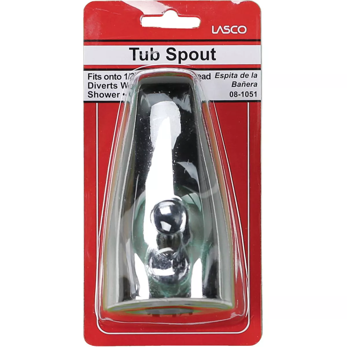 Lasco 1/2 In. or 3/4 In. Chrome Bathtub Spout with Diverter - photo 2