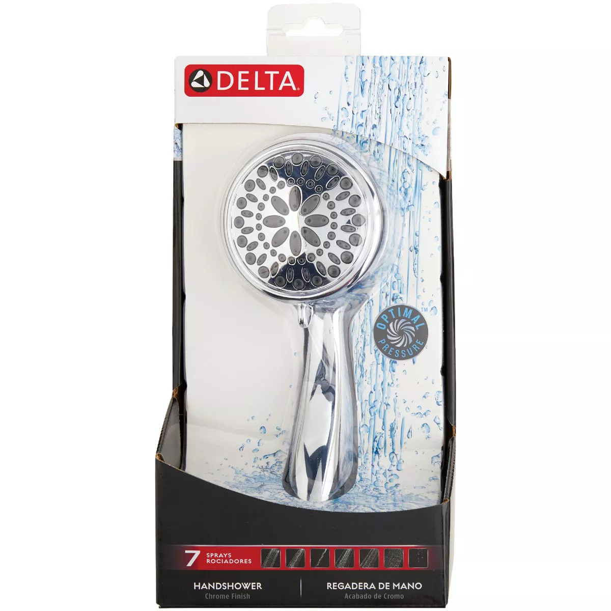 Delta 7-Spray 1.8 GPM Handheld Shower Head, Chrome - photo 3