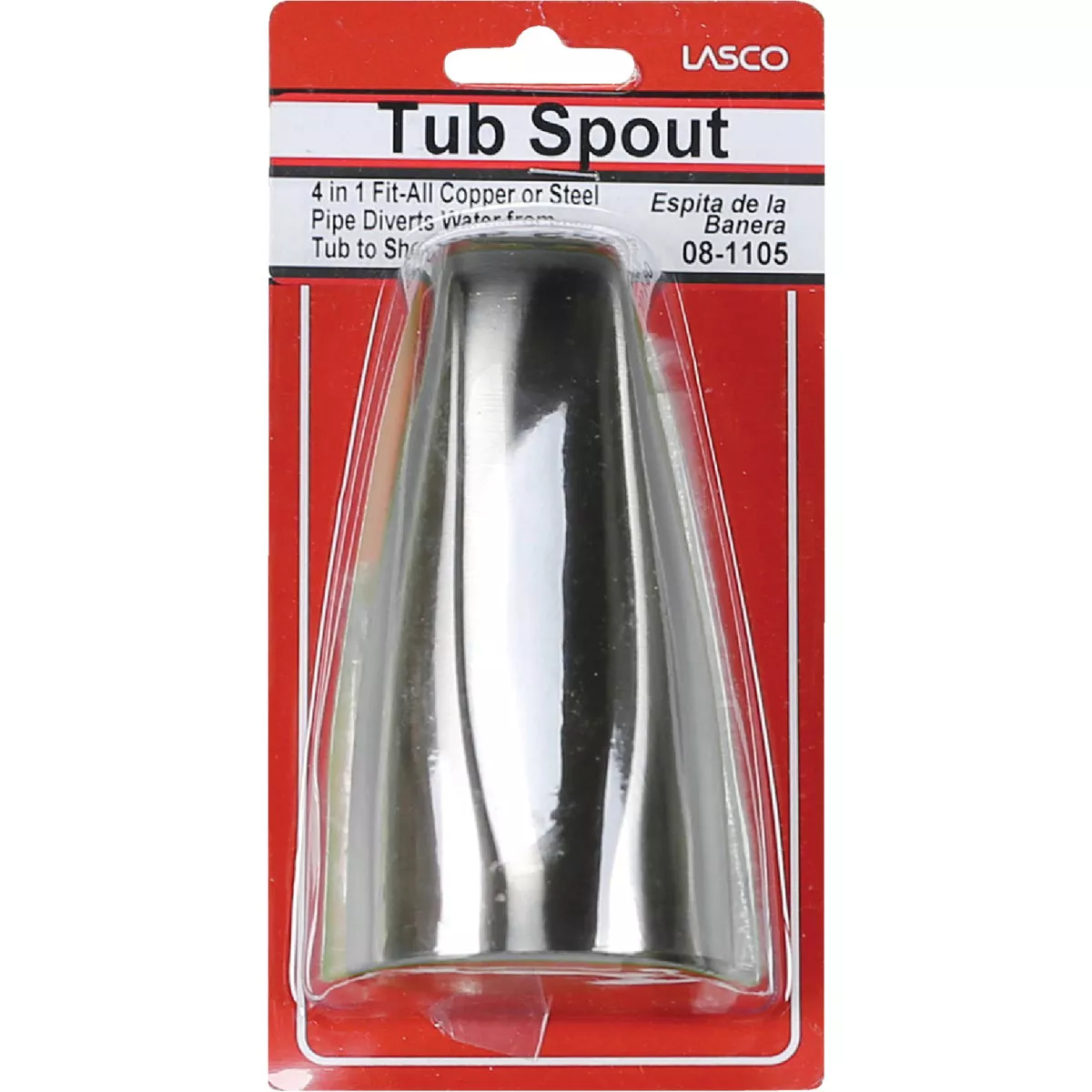 Lasco 4-Way Satin Nickel Bathtub Spout with Diverter - photo 2