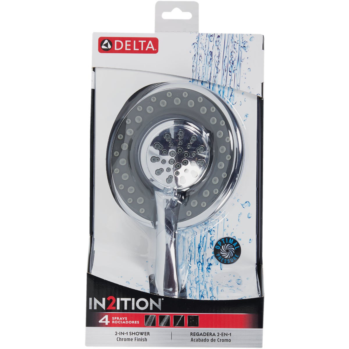 Delta In2ition 4Spray 1.8 GPM Combo Handheld Shower Head, Chrome Do