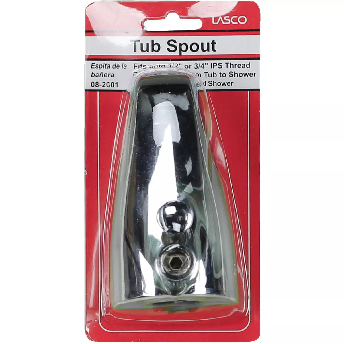 Lasco 1/2 In. or 3/4 In. Chrome Bathtub Spout with Diverter - photo 2