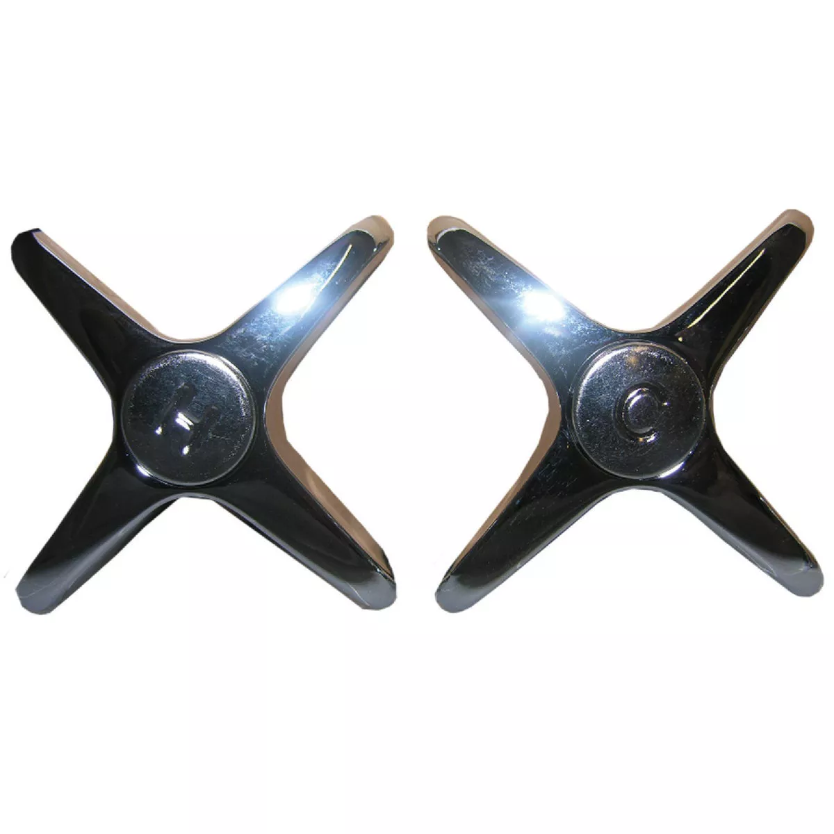 Lasco Price Pfister Hot & Cold Chrome Tub & Shower Handle Kit (2-Pack)