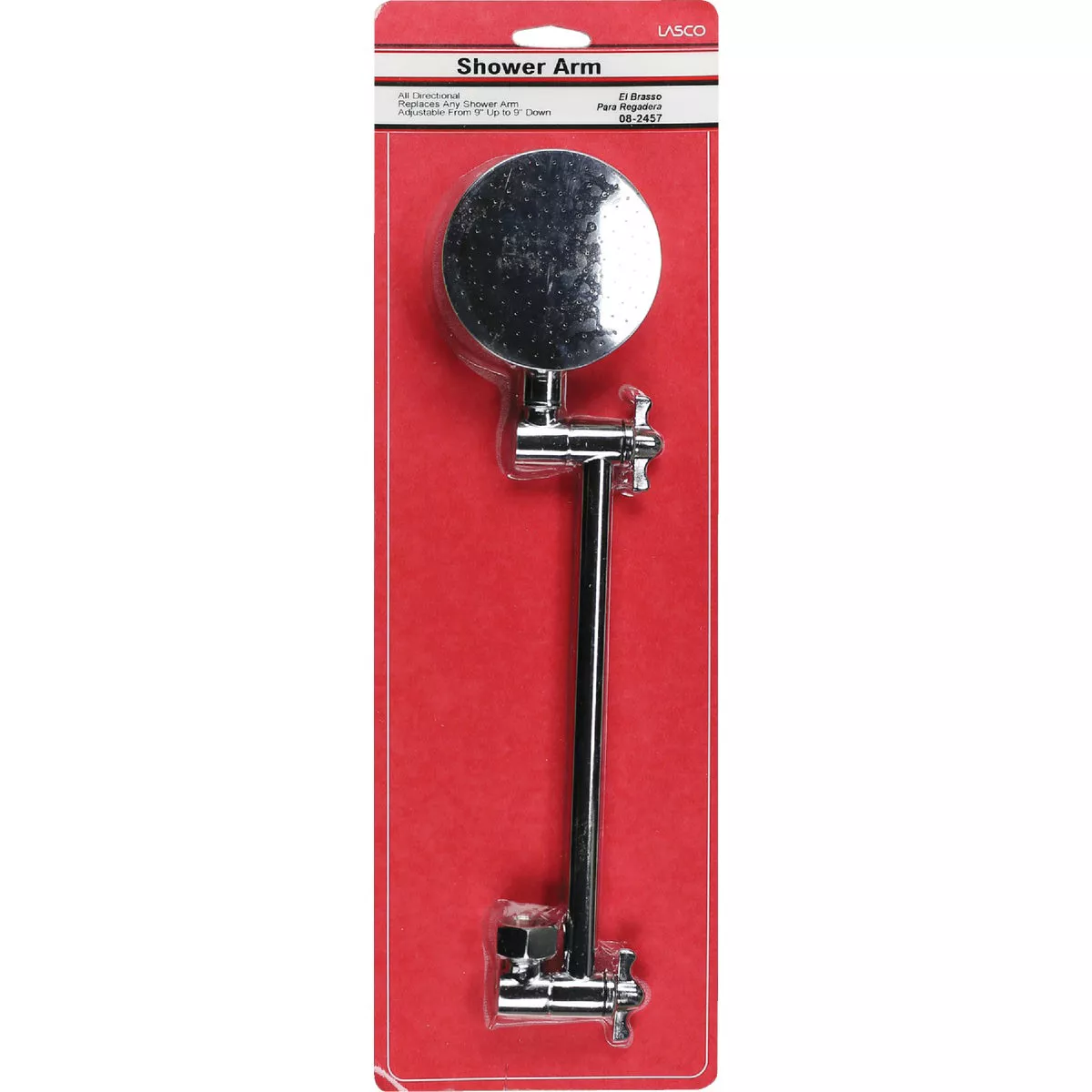 Lasco 1-Spray 2.0 GPM Fixed Shower Head & Arm, Chrome - photo 2
