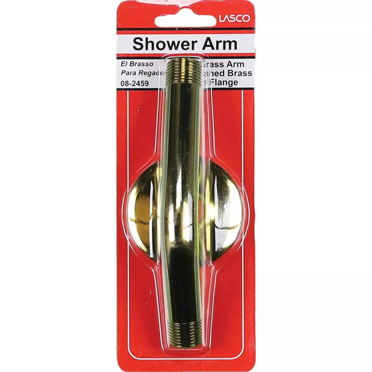 Lasco 6 In. Polished Brass Shower Arm and Flange - photo 2