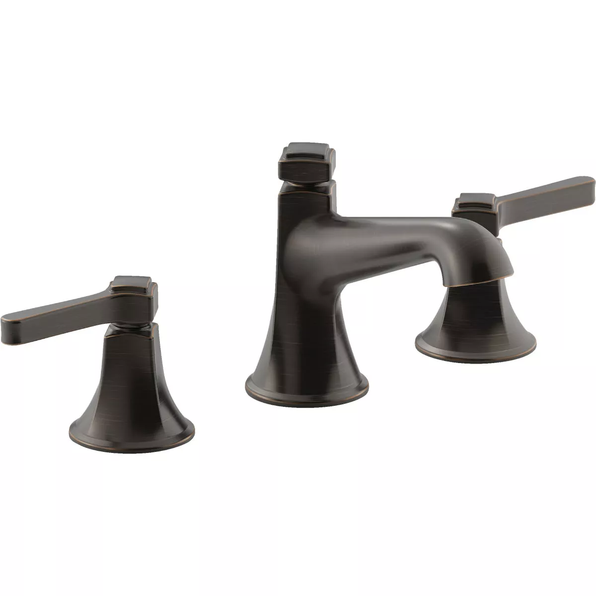 Kohler Georgeson Oil-Rubbed Bronze 2-Handle Lever 8 In. to 16 In. Widespread Bathroom Faucet with Pop-Up