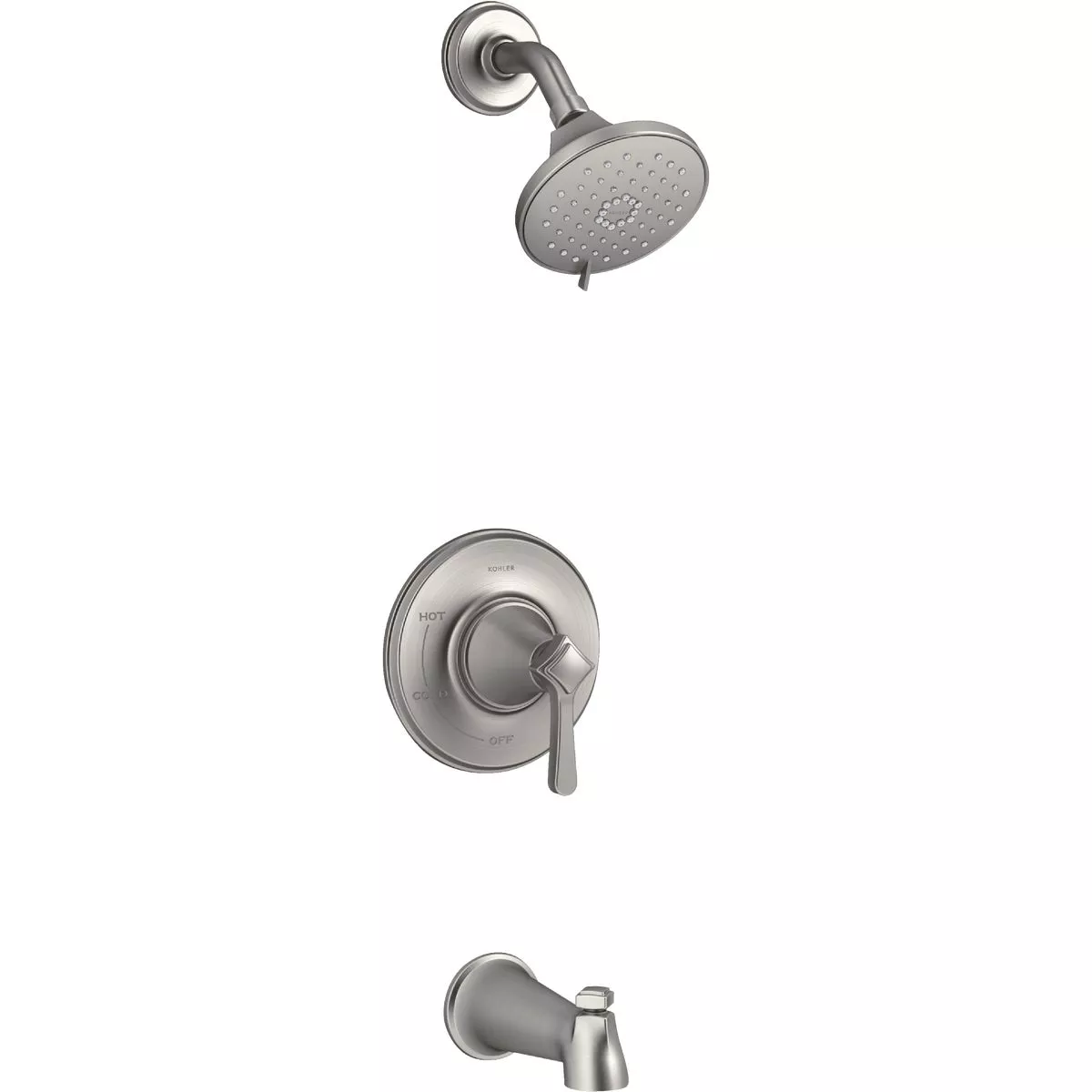 Kohler Georgeson Brushed Nickel Single-Handle Water-Saving Tub & Shower Faucet