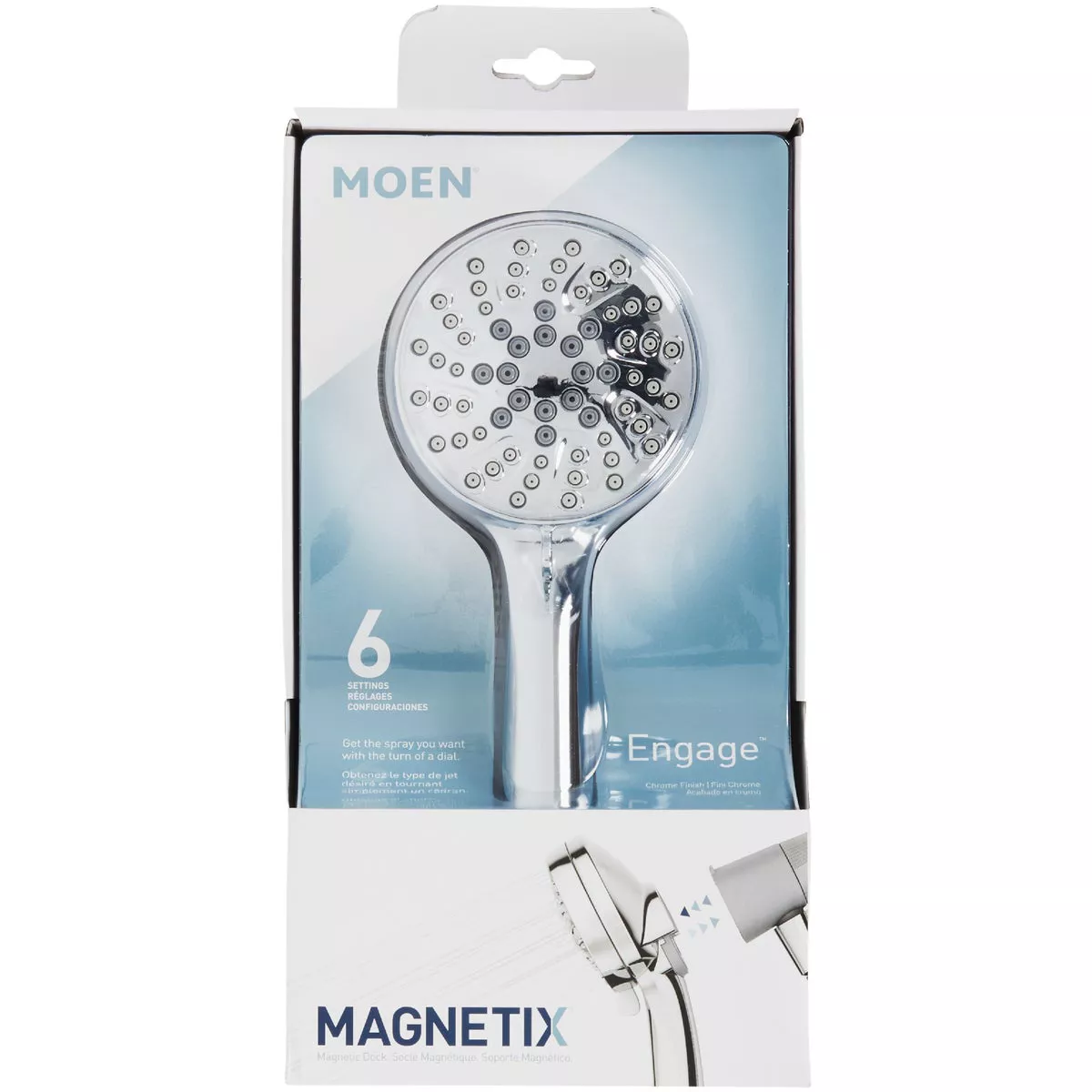 Moen Engage 6-Spray 1.75 GPM Handheld Shower Head with Magnetix, Chrome - photo 2