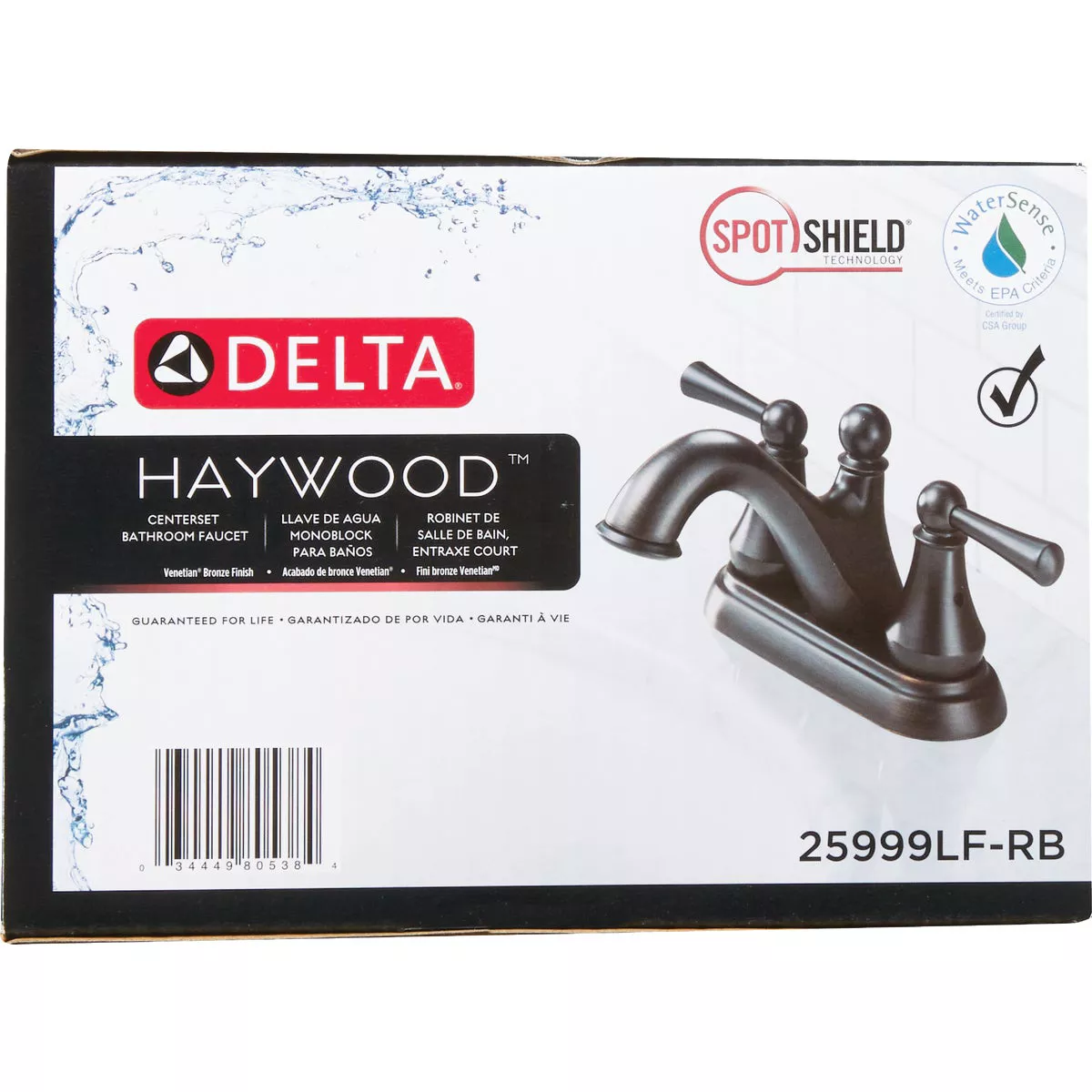 Delta Haywood Oil Rubbed Bronze 2-Handle Lever 4 In. Centerset Bathroom Faucet with Pop-Up - photo 4