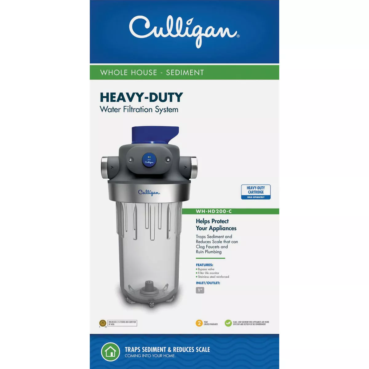 Culligan 1 In. Whole House Heavy Duty Water Filter System for WH-HD200-C - photo 2
