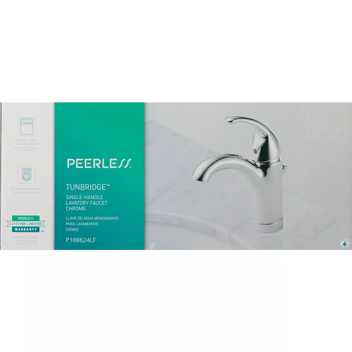 Peerless Apex Chrome 1-Handle Lever 4 In. Centerset Bathroom Faucet with Pop-Up - photo 2
